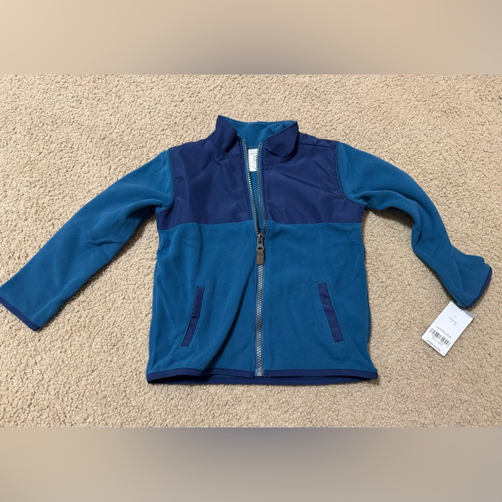 New Carter’s Boys 3T Blue and Navy Fleece Jacket